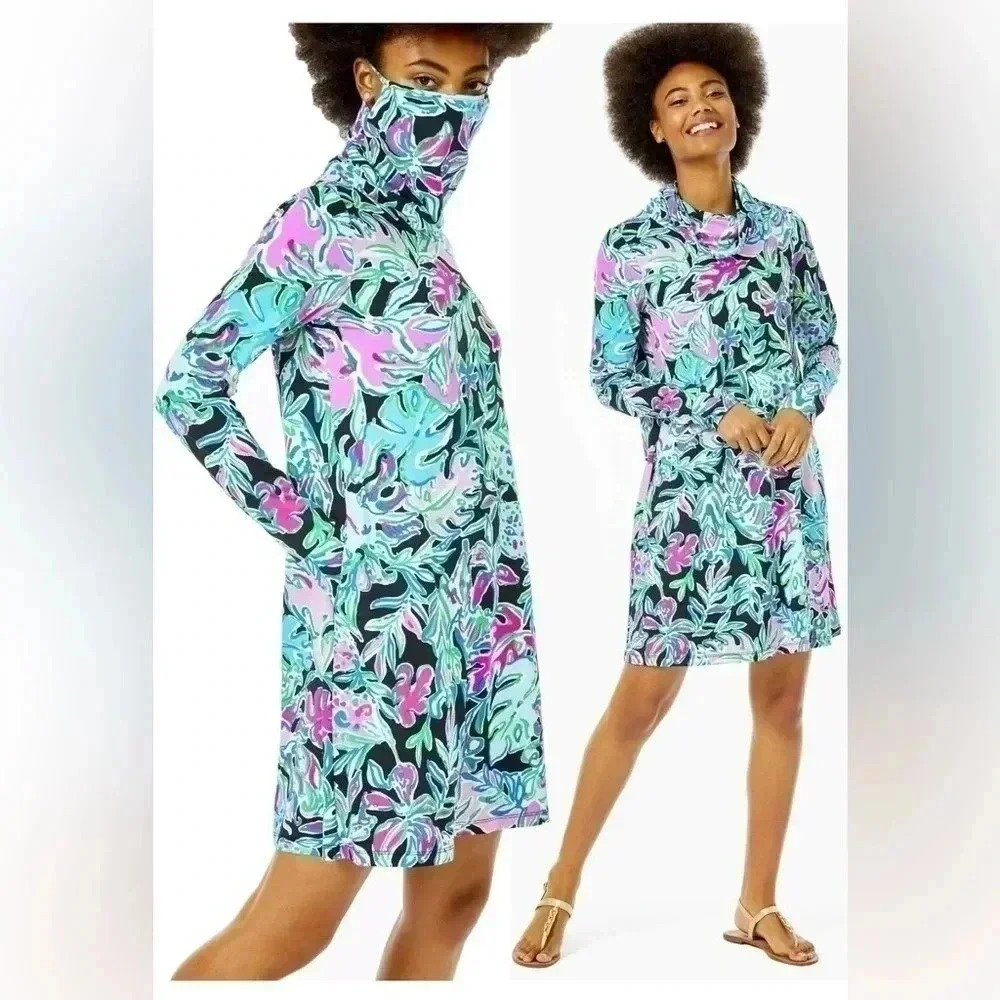 NWT Lilly Pulitzer LilShield UPF 50+‎ Dress in Let’s Get Wild Print Size XXS